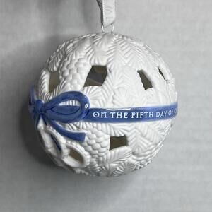 Wedgwood Jasperware Five Golden Rings / 12 Days of Christmas - Ball Ornament